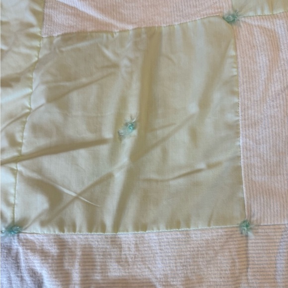 Handmade Toddler Frog Themed Reversible Quilted Texture Blanket Nursery 35 X 44 - Picture 8 of 13